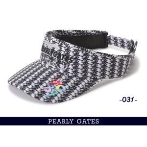 【NEW】PEARLY GATES パーリーゲイツ Yes! Yes!! Yes!!! 35th Anniv.Keep Going! PG小紋柄ツイルバイザー 053-4187204/24A｜golfwaveonline2