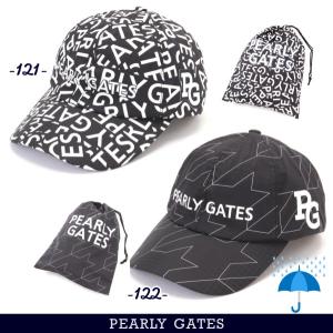 【NEW】PEARLY GATES パーリーゲイツ PGロゴ or 千鳥 巾着付レインキャップ 053-4987403/24B｜golfwaveonline2