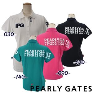 【PREMIUM SALE 50%OFF】PEARLY GATES パーリーゲイツ アンドプラスグラデーションロゴ！レディス カノコ半袖ポロシャツ =JAPAN MADE= 055-2260802/22C