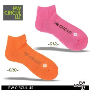 【PW CIRCULUS・ピーダブリュサーキュラス】【土踏まずをサポート】メンズ　ロゴショートソックス 【GN7INW-0001】 ＝＝＝Made in Japan＝＝＝｜golfwaveonline