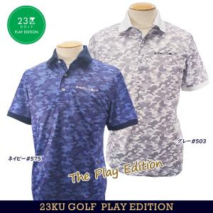 【New】最高のPLAYTIMEを提供するESSENTIAL WEAR【The Play Edition】23区GOLFメンズ 【吸水速乾・UV】カモフラ半袖シャツ【KHVTCM-0825】【GOLFLINE-WEAR】｜golfwaveonline