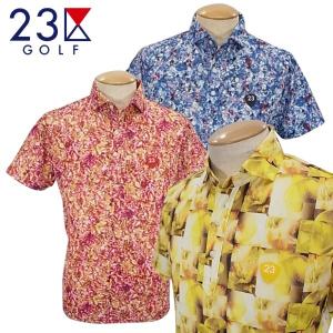 【PREMIUM SALE 60%OFF】 23区GOLFメンズ プランティカプリント 半袖ポロシャツ【KHVTNS-0415】