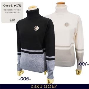 【PREMIUM SALE 40%超OFF】 23区GOLFレディース 【ウォッシャブル】バイカラーニットソー 【KRVLSW-0434】｜golfwaveonline