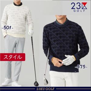 23区GOLF ニジュウサンクゴルフ ウール ニットセーター ホワイト 1 23区GOLF ニジュウサンクゴルフ ニット セーター ホワイト系 L ゴルフ