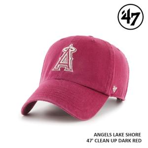 47 キャップ  '47 Brand フォーティセブン CLEAN UP Lake Shore Angels Dark Red MLB CAP ロサンゼルス エンゼルス メジャーリーグ｜golgoda