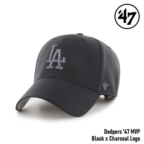 キャップ フォーティセブン &apos;47 Dodgers MVP Black x Charcoal Log...