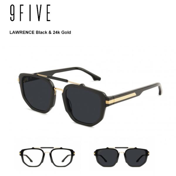 サングラス ナインファイブ 9five LAWRENCE Black &amp; 24K Gold スケート...