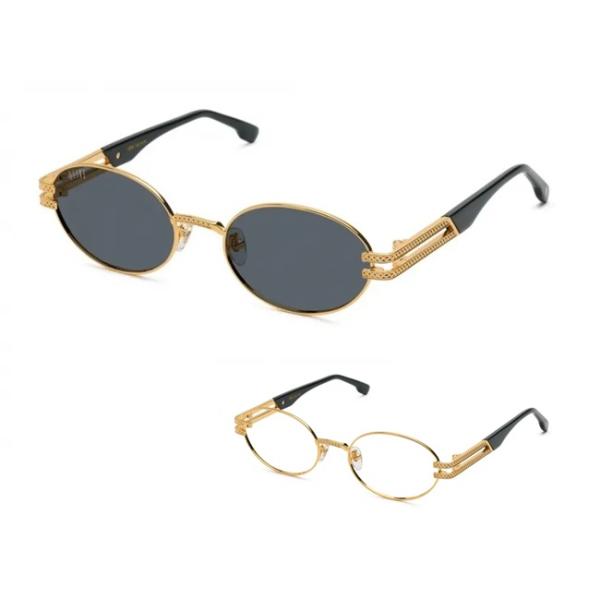 サングラス ナインファイブ 9five LOTUS Black &amp; 24k Gold Sunglas...