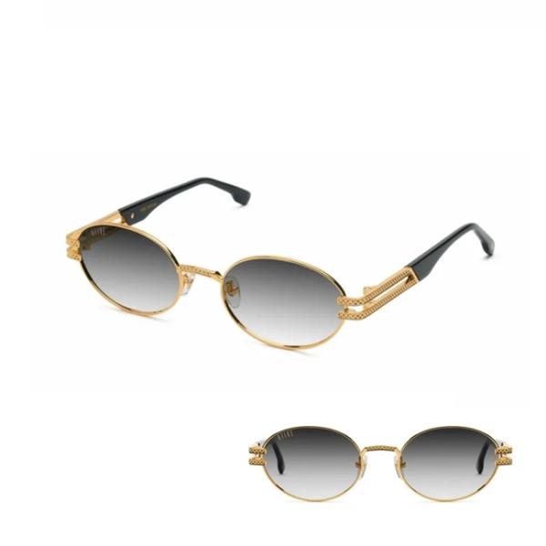 サングラス ナインファイブ 9five LOTUS Black &amp; 24K Gold Gradati...