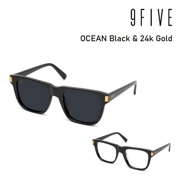 サングラス 9five ナインファイブ OCEAN Black &amp; 24k Gold オーシャン ス...