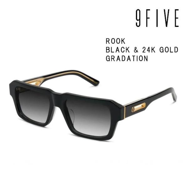 9FIVE サングラス ROOK Black &amp; 24k Gold メンズ レディース ナインファイ...