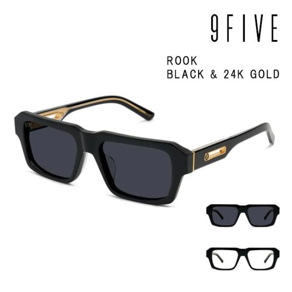 9FIVE サングラス ROOK Black &amp; 24k Gold メンズ レディース ナインファイ...