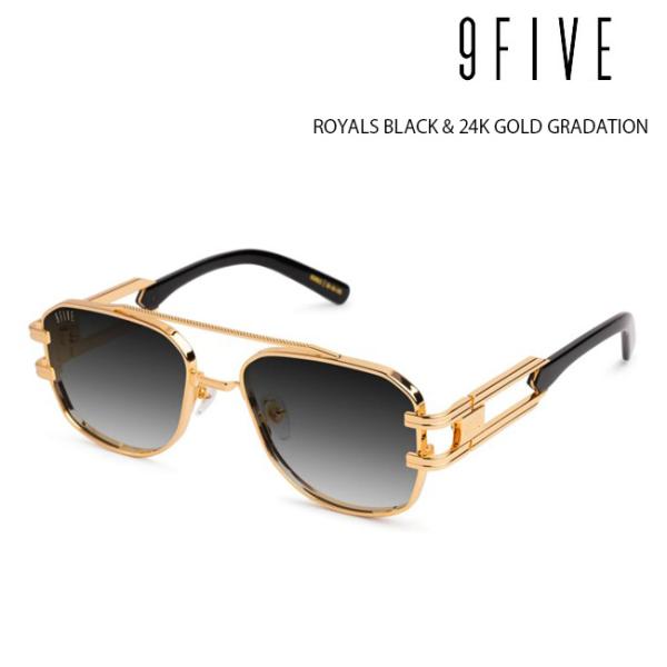 サングラス 9five ROYALS Black &amp; 24K Gold Gradation ナインフ...