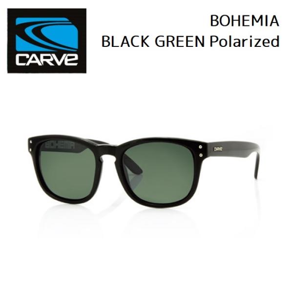 サングラス CARVE BOHEMIA GLOSS BLACK / GREEN POLARIZED ...