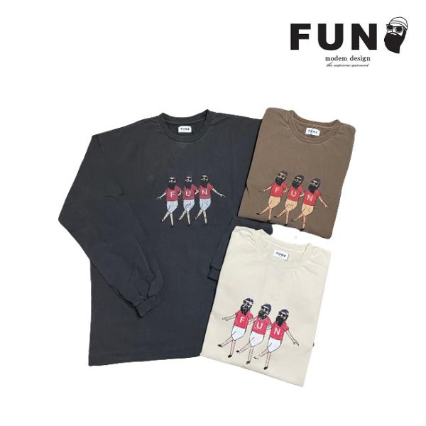 長袖Tシャツ FUN for MODEM DESIGN / OJISAN PIGMENT DYE L...