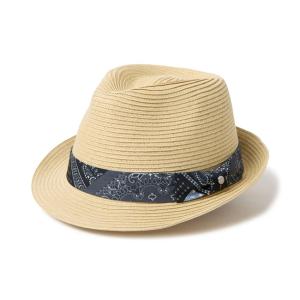 ニューエラ ハット NEWERA TRILBY Blue Paisley Tape Natural 14744663トリルビー ペイズリー 中折れ帽 メンズ レディース ストリート カジュアル 春 夏 秋｜GOLGODAヤフーショップ