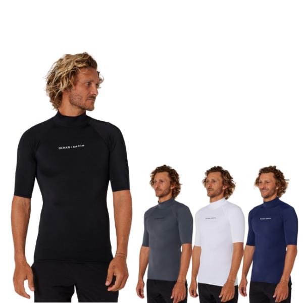 半袖ラッシュガード OCEAN&amp;EARTH RASH GUARD MENS SCRIPT S/S  ...
