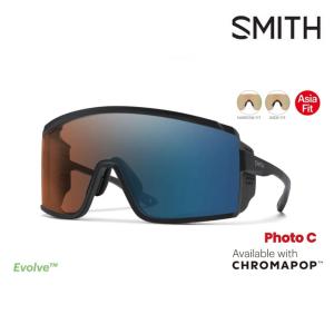サングラス スミス SMITH Pursuit / Matte Black / CP Glacier Photo Copper Blue Mirror ASIA FIT パーシット スポーツサングラス トレイルランニング