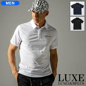 LUXEAKMPLUS リュクスエイケイエムプラス ゴルフ ロゴパターン半袖ポロシャツ LAH-23009の商品画像