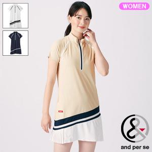 and per se（アンパスィ） レディース 中綿 ノースリーブ ワンピース