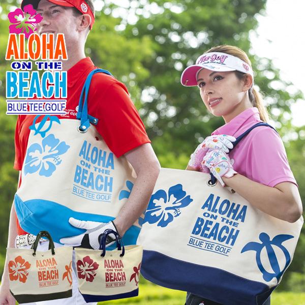 ブルーティーゴルフ ALOHA ON THE BEACH 大型トートバッグ BLUE TEE GOL...