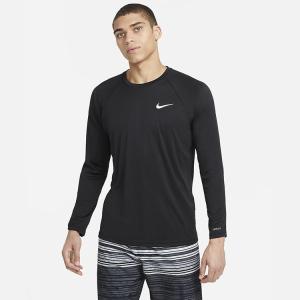 ナイキ ラッシュガード NIKE ESSENTIAL LS HYDROGUARD 長袖 ラッシュガード ブラック NESSA587-001｜golkin