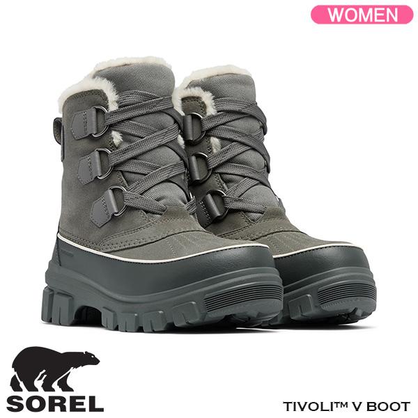 ソレル ブーツ SOREL TIVOLI V WP チボリ 5 ウォータープルーフ クォーリー/グリ...