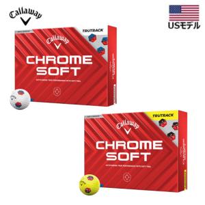 【USモデル】 キャロウェイ クロムソフト トゥルートラック ゴルフ ボール 1ダース [12球入り]  CHROME SOFT｜golkin