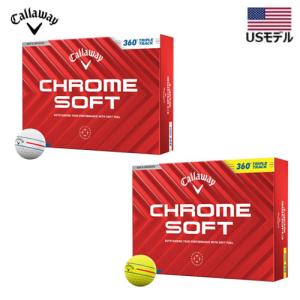 【USモデル】 キャロウェイ クロムソフト トリプルトラック 360 ゴルフ ボール 1ダース [12球入り]  CHROME SOFT