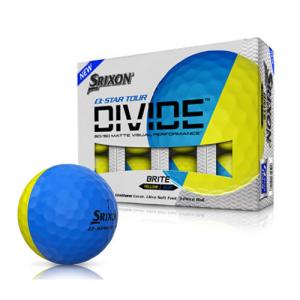 【USモデル】ダンロップ スリクソン SRIXON Q-STAR TOUR DIVIDE ゴルフボール ブルー/イエロー 1ダース [12球]