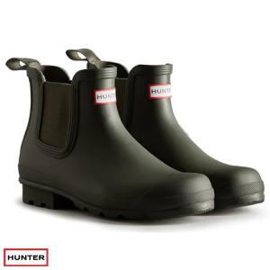 ハンター メンズ　チェルシー HUNTER Original Chelsea Boots オリジナル シューズ 靴 ブーツ グリーン レインブーツ MFS9116RMA DOV ダークオリーブ｜golkin