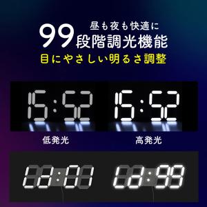 大型 3D 置き時計 6色調色 壁掛け時計 リ...の詳細画像3
