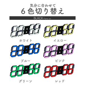 大型 3D 置き時計 6色調色 壁掛け時計 リ...の詳細画像5