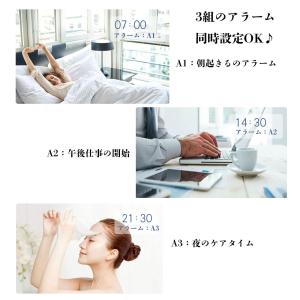 デジタル時計 シンプル 木目調 置き時計 有線...の詳細画像4