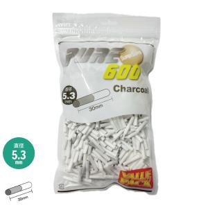 PURE 手巻きタバコ用 スーパースリム チャコール フィルター 5.3mm×30mm 600個入り 手巻きたばこ用フィルター
