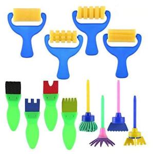 CCINEE 絵の具 スポンジブラシ 絵画ツール 12本セット アート用品