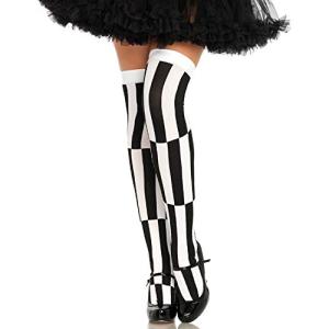 Leg Avenueストライプ オプティカルイリュージョン サイハイ 6340 BLACK/WHITE