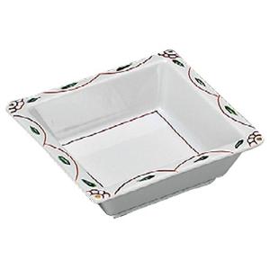 山下工芸 錦山茶花角鉢 11.3×11.3×3.5cm 11294110