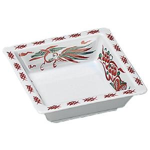 山下工芸 錦花鳥松華堂角鉢 11.5×11.5×3.5cm 11295100