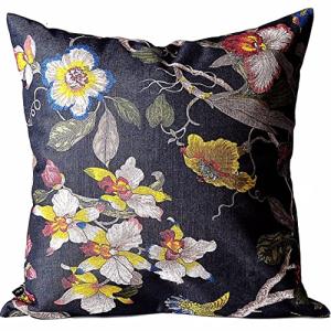 Kuai クッションカバー 45cm 60cm 30×50cm 花柄 オリエンタル アンティーク シノワズリ アジアン 北欧 インテリア ポリエステル