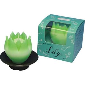 東海製蝋 ろうそく リリィ 器付 グリーン 146-03