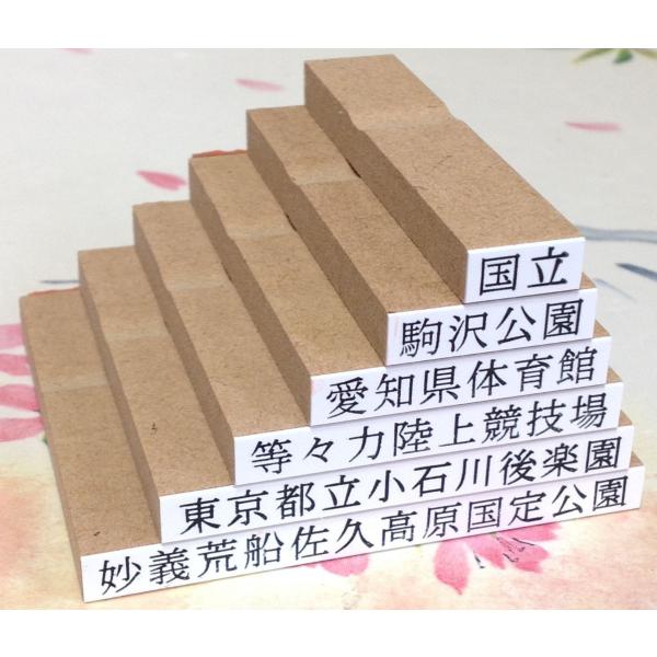 ゴム印・横８０ミリまで、文字の高さ4.75ミリ（13.5ポイント相当）フリーサイズ１行印