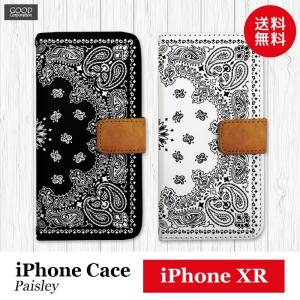 iPhone XR スマホケース 手帳型 携帯 ケース カバー ペイズリー｜グッドコーポレーションヤフー店