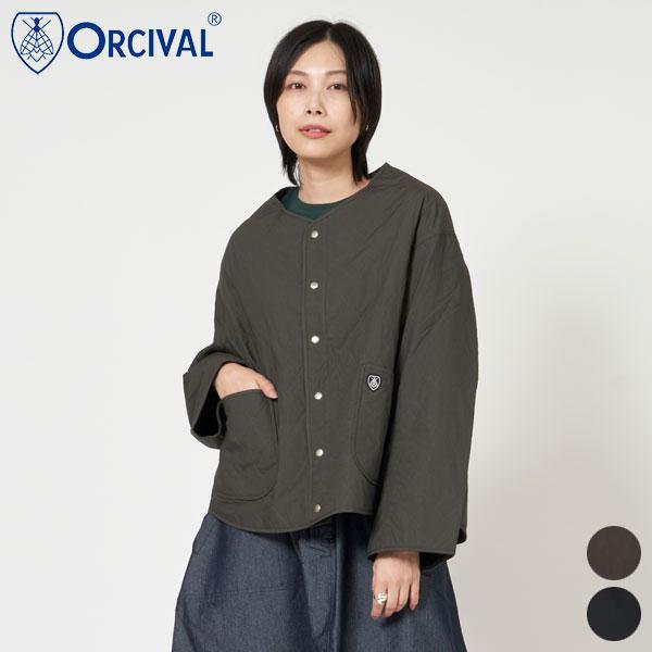 オーシバル ORCIVAL レディース ノーカラー キルティング ショート ブルゾン ジャケット S...