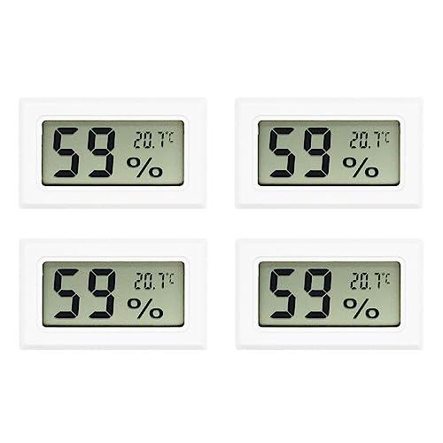 YFFSFDC 4個 LCDデジタル温湿度計温度計 センサー内蔵 室内用 オフィス 家庭 水族館 繁...