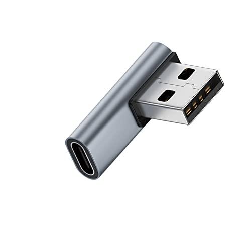 USB 変換アダプタL字型 Type C（メス）to USB A 3.1（オス） (向右1個セット)...