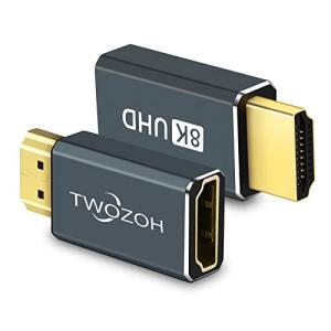 Twozoh 8K HDMI延長アダプター (2個パック) HDMI 2.1オス-メスコネクターエクステンダーサポート 8K@60Hz、4K@144Hz、2K@240Hz 適格請求書発行可｜good-deal