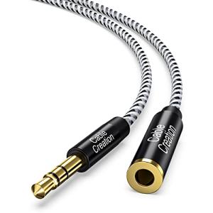 AUX ケーブル,CableCreation 3.5mm オーディオケーブル 3極/TRS イヤホン延長ケーブル オス-メス Hi-Fi音質再生 高耐久性ナイロン編み 24K金メッキコ｜good-deal