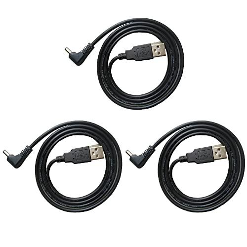 DZYDZR 3個 黒1m 5V USB to DC 5V 男性3.5 x 1.35mm Lタイプジ...