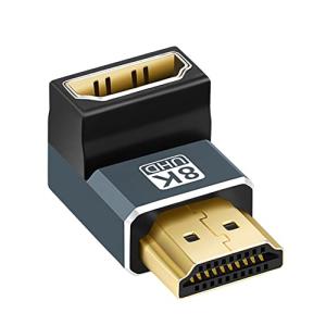 Twozoh 8K 2.1 HDMI アダプター 向下 角 90度, l 型 HDMIオス to HDMIメスアダプター コンバーター 8K@60Hz、4K@120Hz 1080p (1個パック) 適格請求書｜good-deal